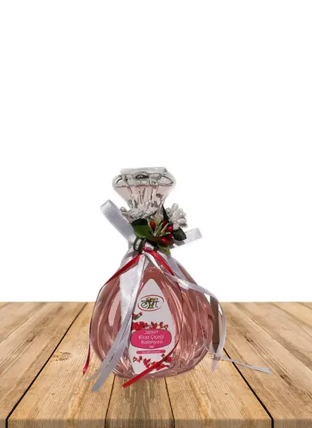 Kolonya Kiraz Çiçeği Hediyelik Cam Şişe 200 ml